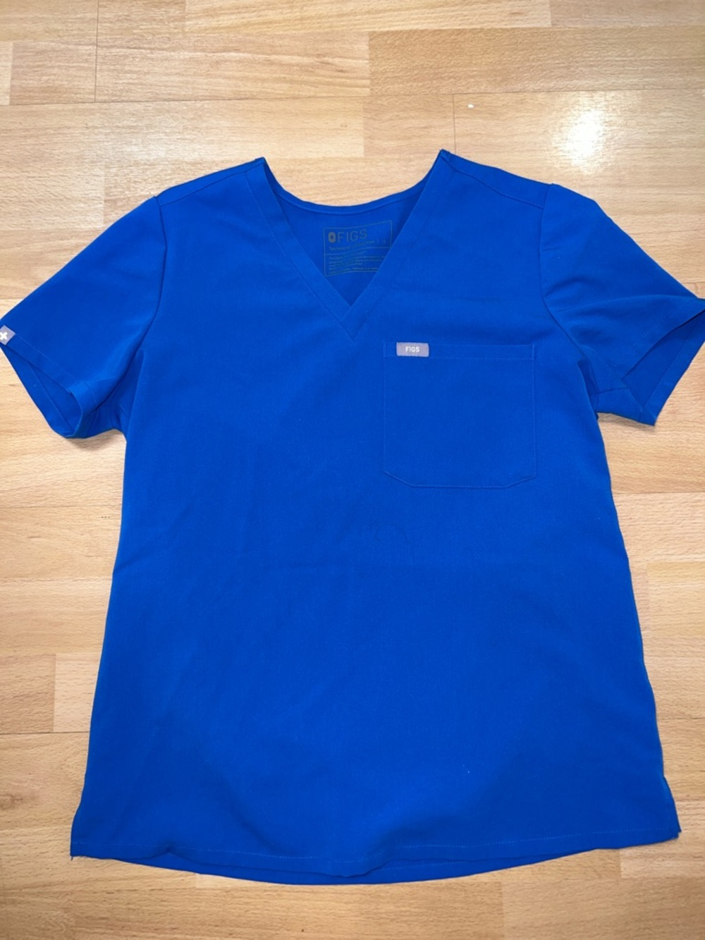 FIGS Catarina One-Pocket Scrub Top - colbalt blue